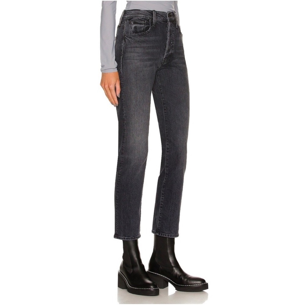 Mother Superior jeans High Waisted Hiker Hoover Roadtrip Renegade 26 black denim